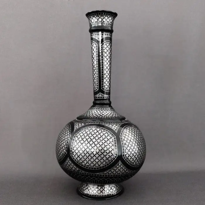 Grandeur Silver Inlay Vase