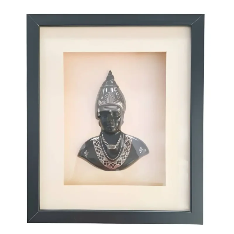 Bidri Basveshwara statue with frame